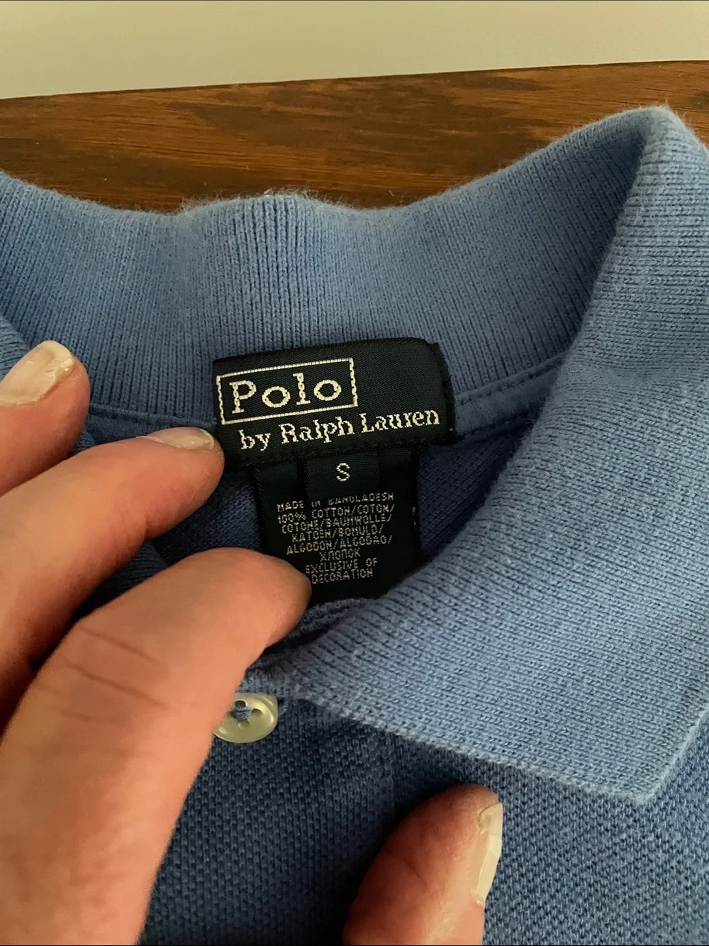 Ralph Lauren Blue Striped Polo & Light Blue Solid Polo boys small and medium